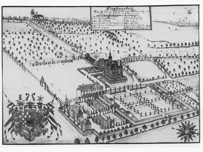 Pałac dawniej rycina